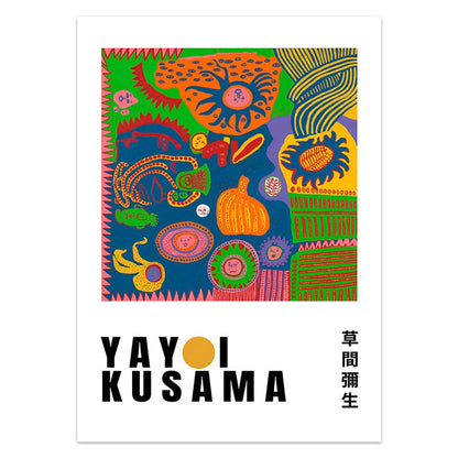 Yayoi Kusama Mushroom Canvas Art