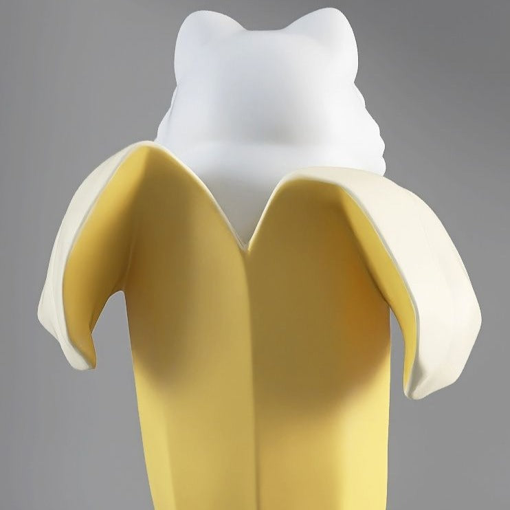 Cat in Banana Statue with Light