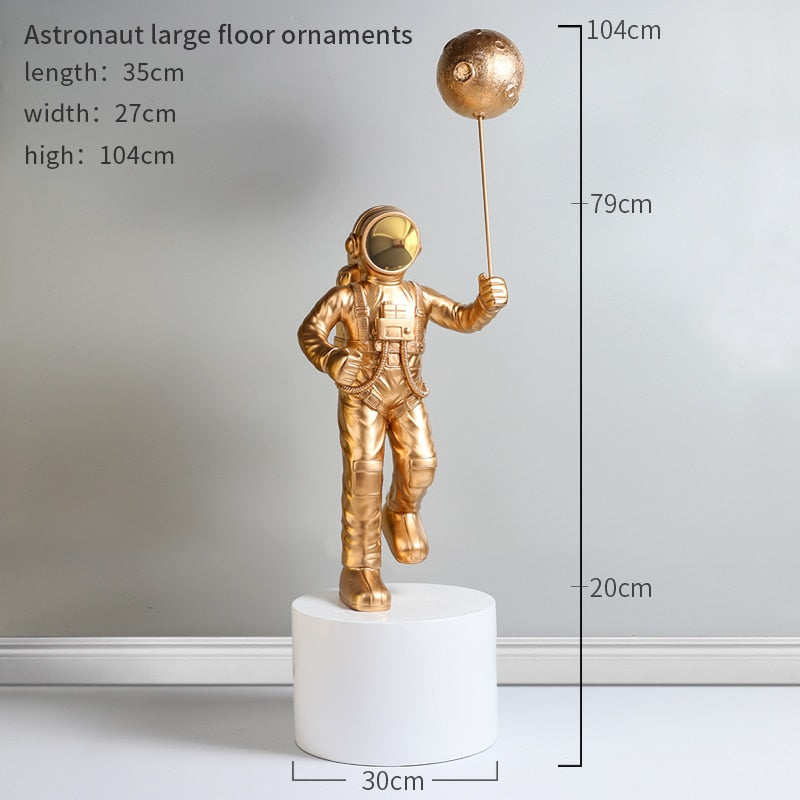 Astronaut Planet Balloon Statue