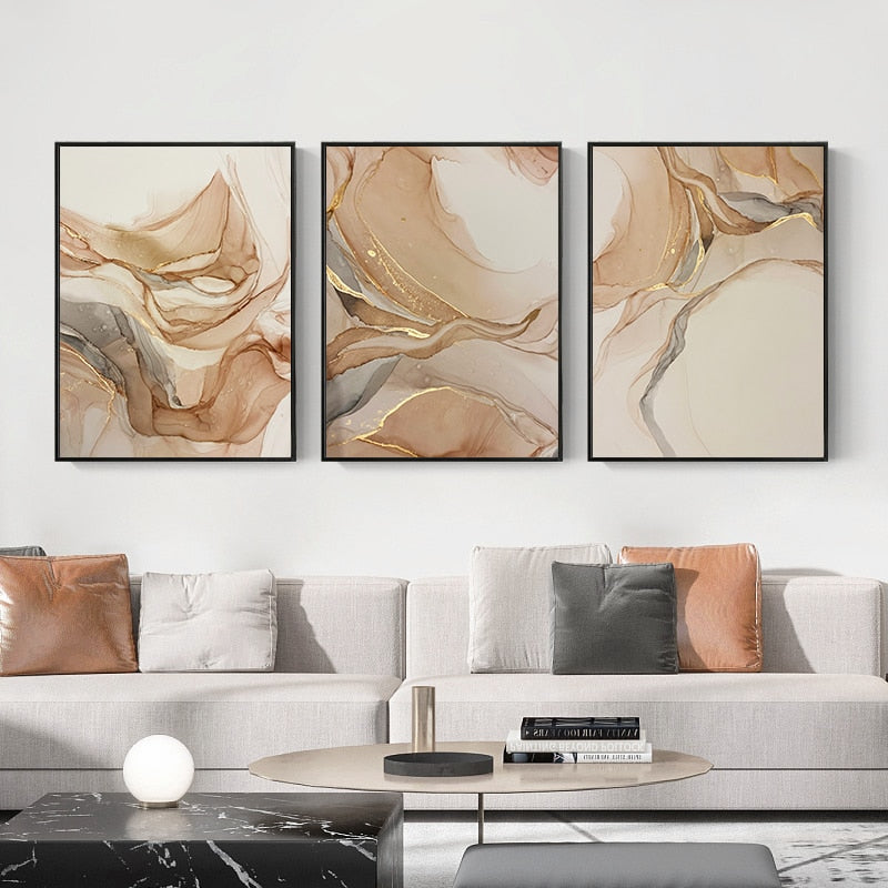 Beige Marble Canvas Art