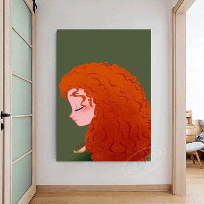 Cartoon Princess Canvas Art