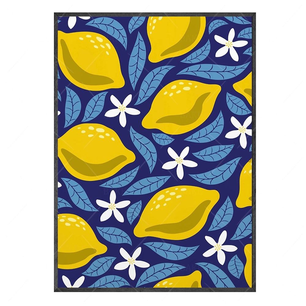 Fruit Lemon Orange Papaya Canvas Art