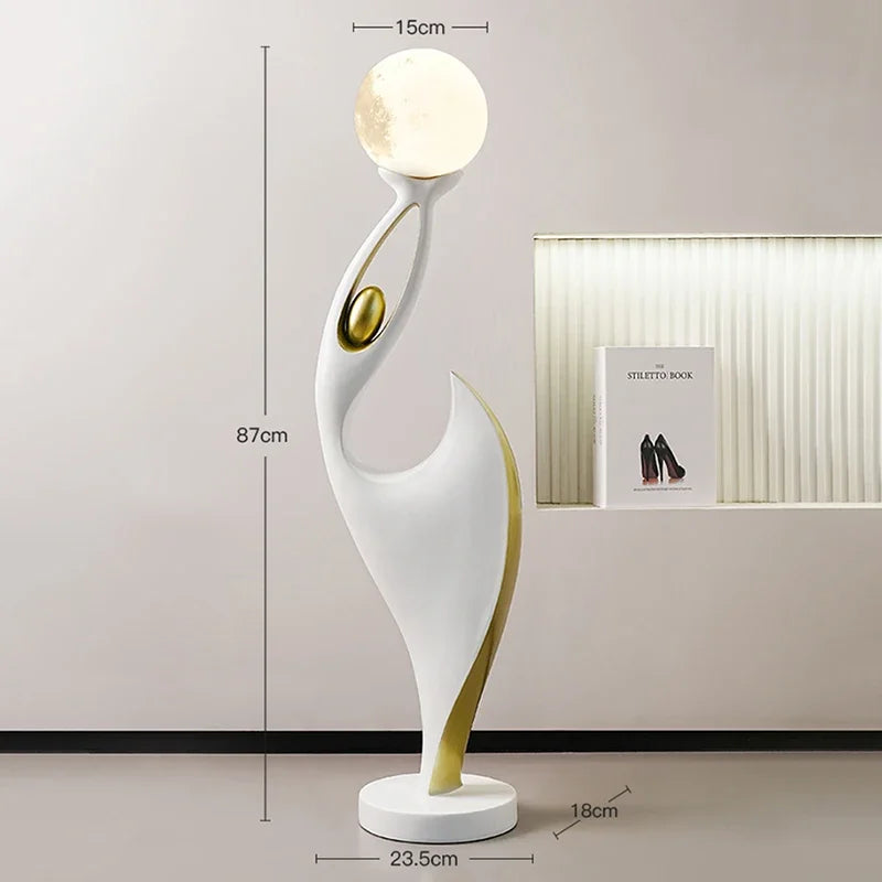 Abstract Figure Floor Ornament with Light