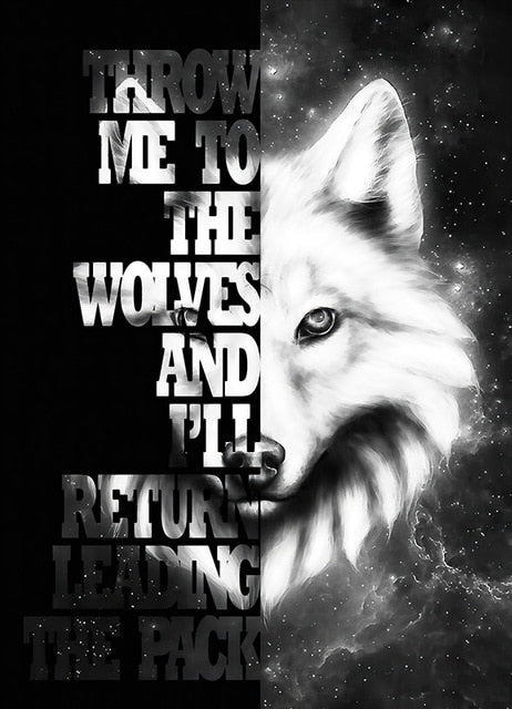 Wolf Inspiration Quotes Canvas Art