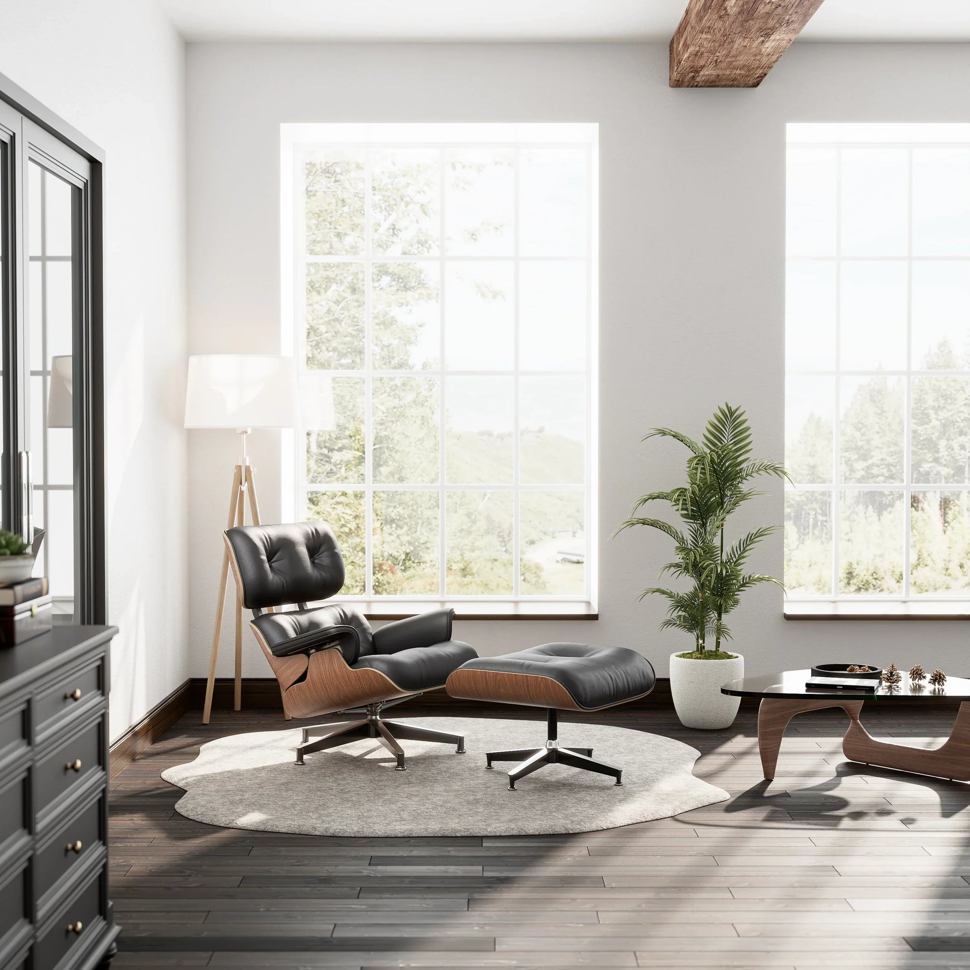 Eames Lounge Chair and Ottoman (Tall Version)