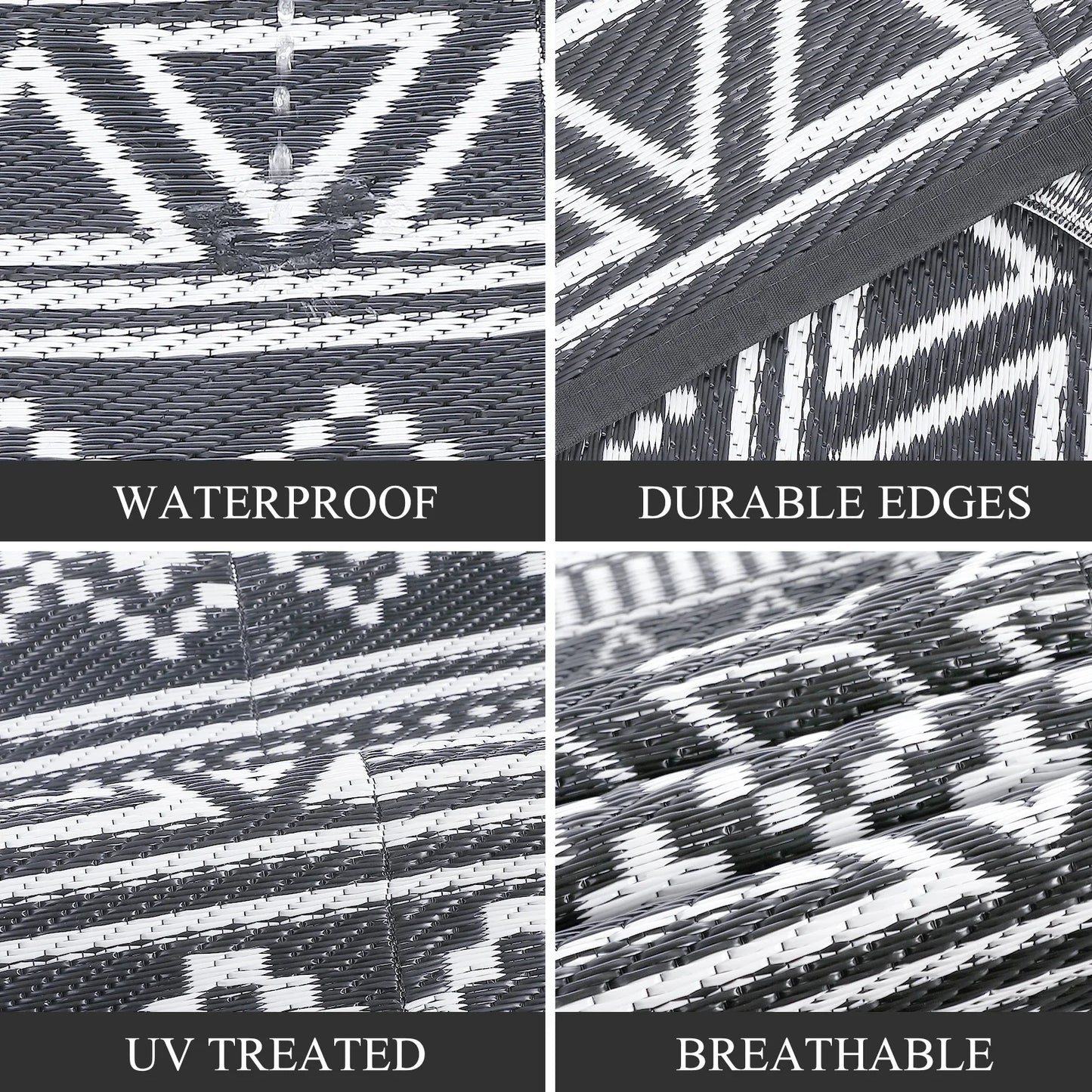 Waterproof Reversible Patio Outdoor Rug