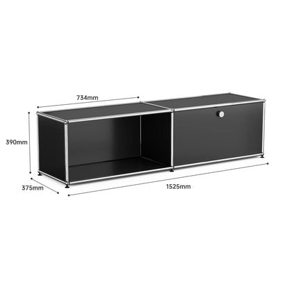 USM Haller Black Modular Storage Cabinet Replica