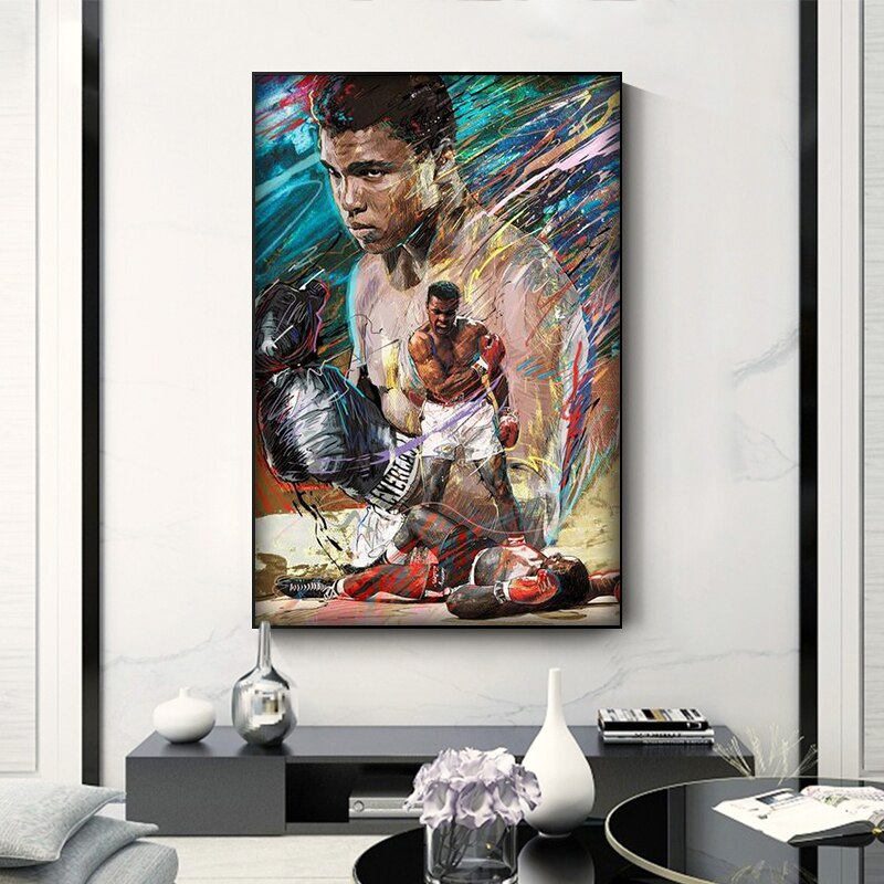 Muhammad Ali Graffiti Boxing Star Canvas Art