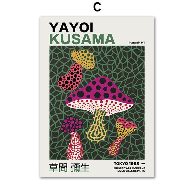 Abstract Yayoi Kusama Gallery Wall Art Canvas