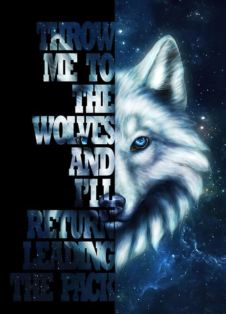 Wolf Inspiration Quotes Canvas Art