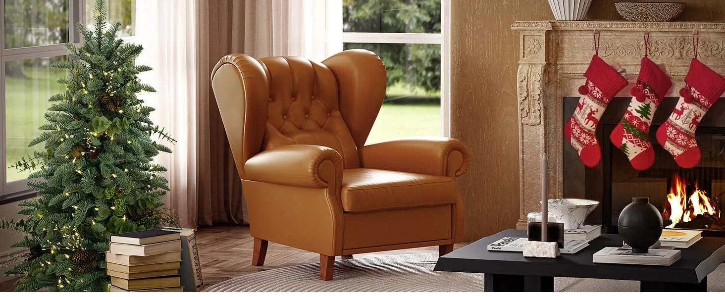 Walt Mid-Century Leather Armchair