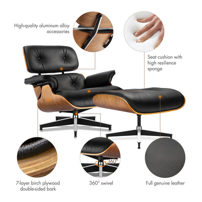 Eames Lounge Chair and Ottoman (Tall Version)