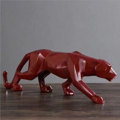 Geometric Panther Statue