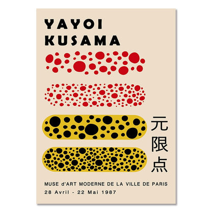 Yayoi Kusama Exhibition Gallery Canvas Art