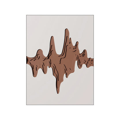 Abstract Brown 3D Painting Canvas Art