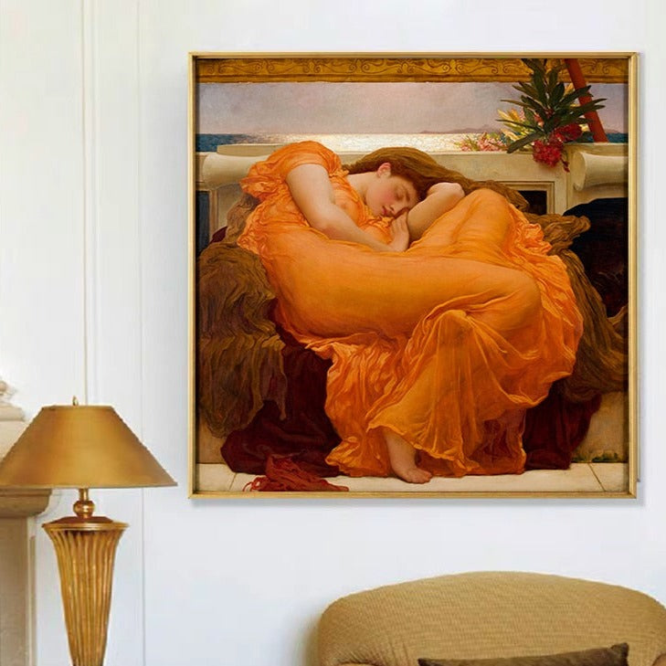 Sleeping Beauty Orange Canvas Art