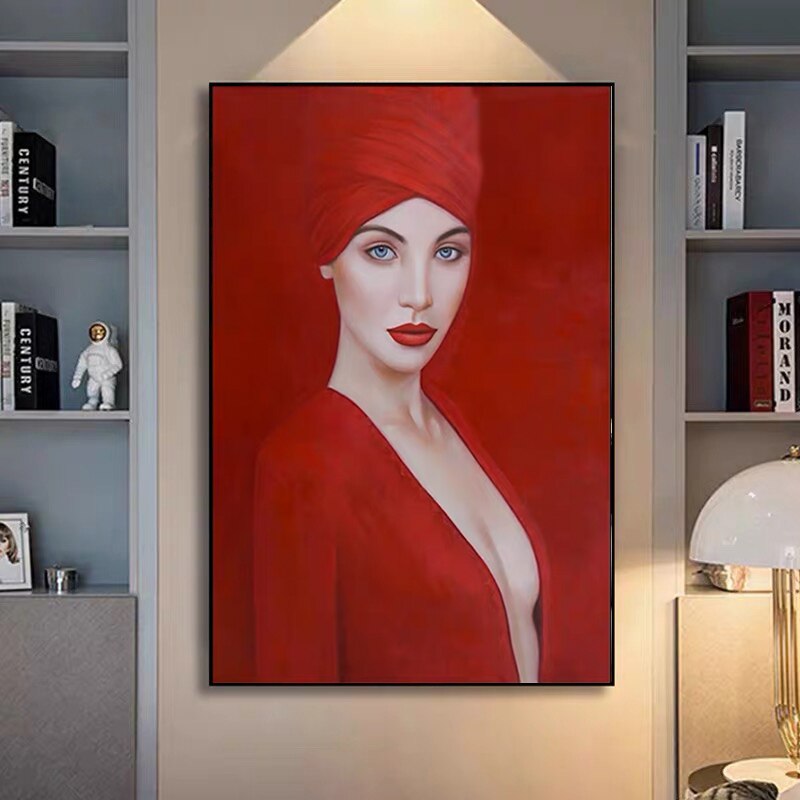 Woman In Red Dress Canvas Art