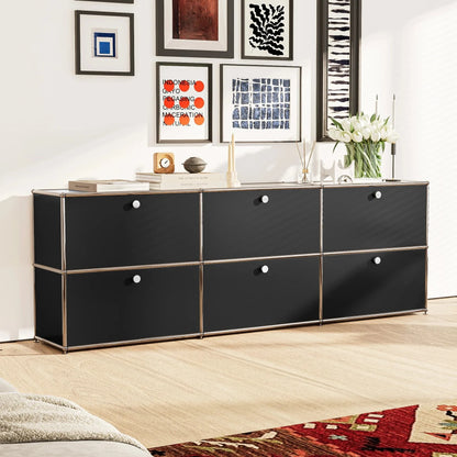 USM Haller Black Modular Storage Cabinet Replica