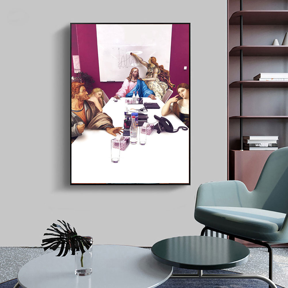 Jesus In The Meeting Canvas Art