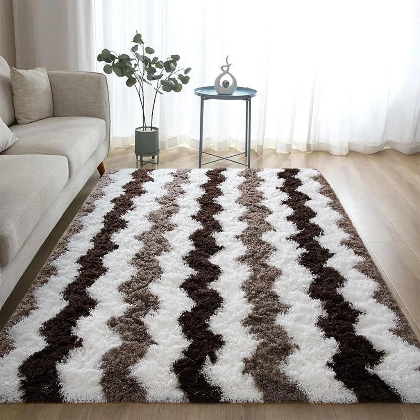 Noahas Soft Shaggy Plush Area Rug