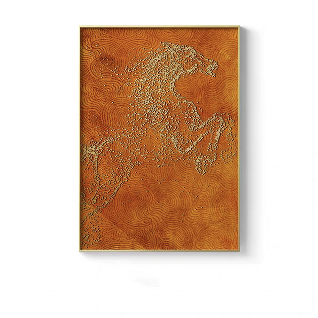 Luxurious Golden Horse Canvas Art