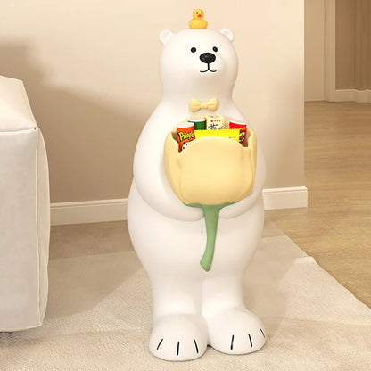 White Bear Storage Floor Ornament