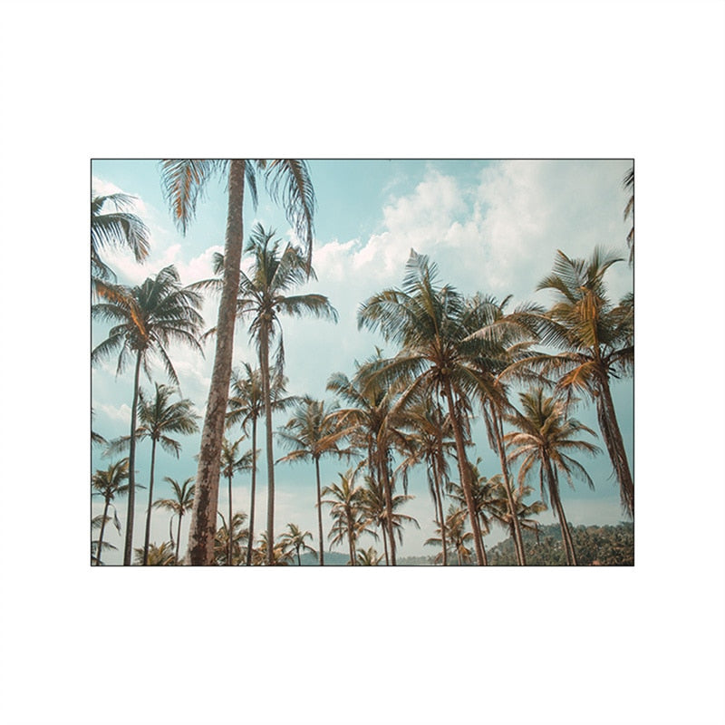 Tropical Blue Ocean and Sky Canvas Art