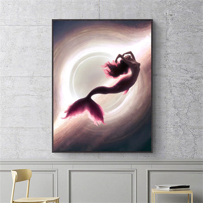 Pink Mermaid Canvas Art