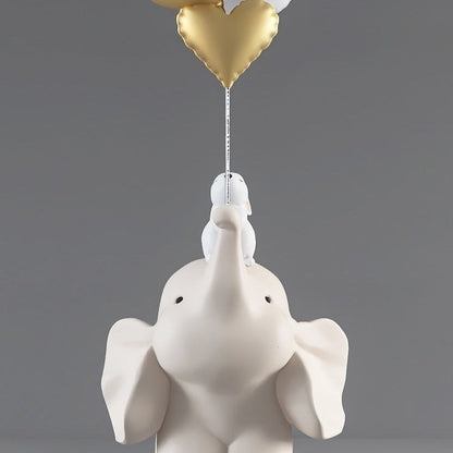 Elephant Bunny with Balloon Statue