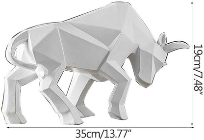 Geometric Bull Statue