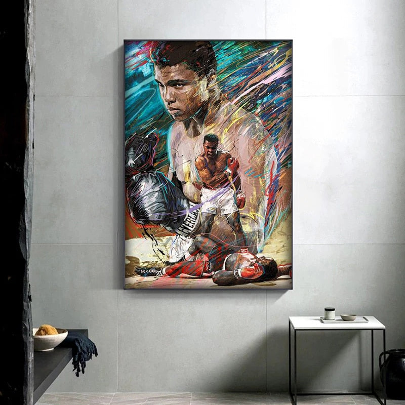 Muhammad Ali Graffiti Boxing Star Canvas Art