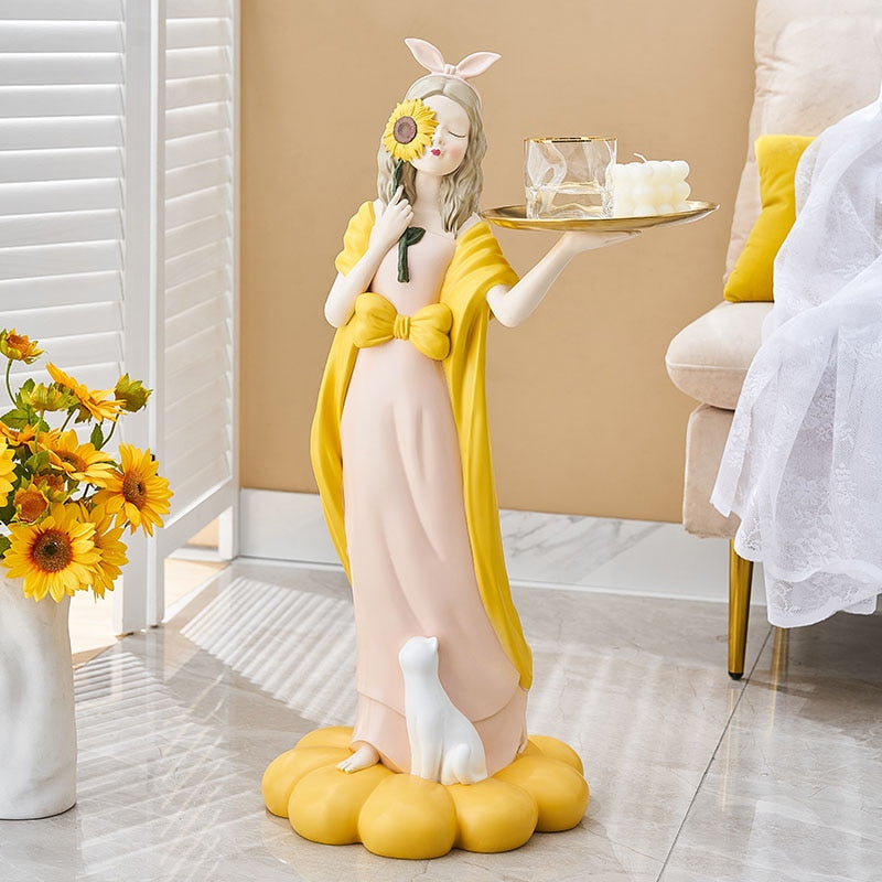 Sunflower Girl Floor Large Statue