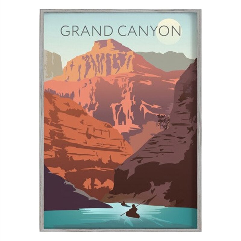 USA National Park Illustration Canvas Art