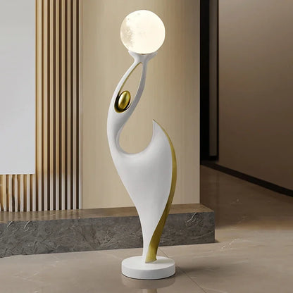 Abstract Figure Floor Ornament with Light