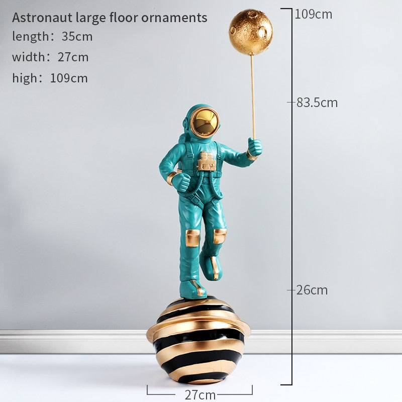 Astronaut Planet Balloon Statue