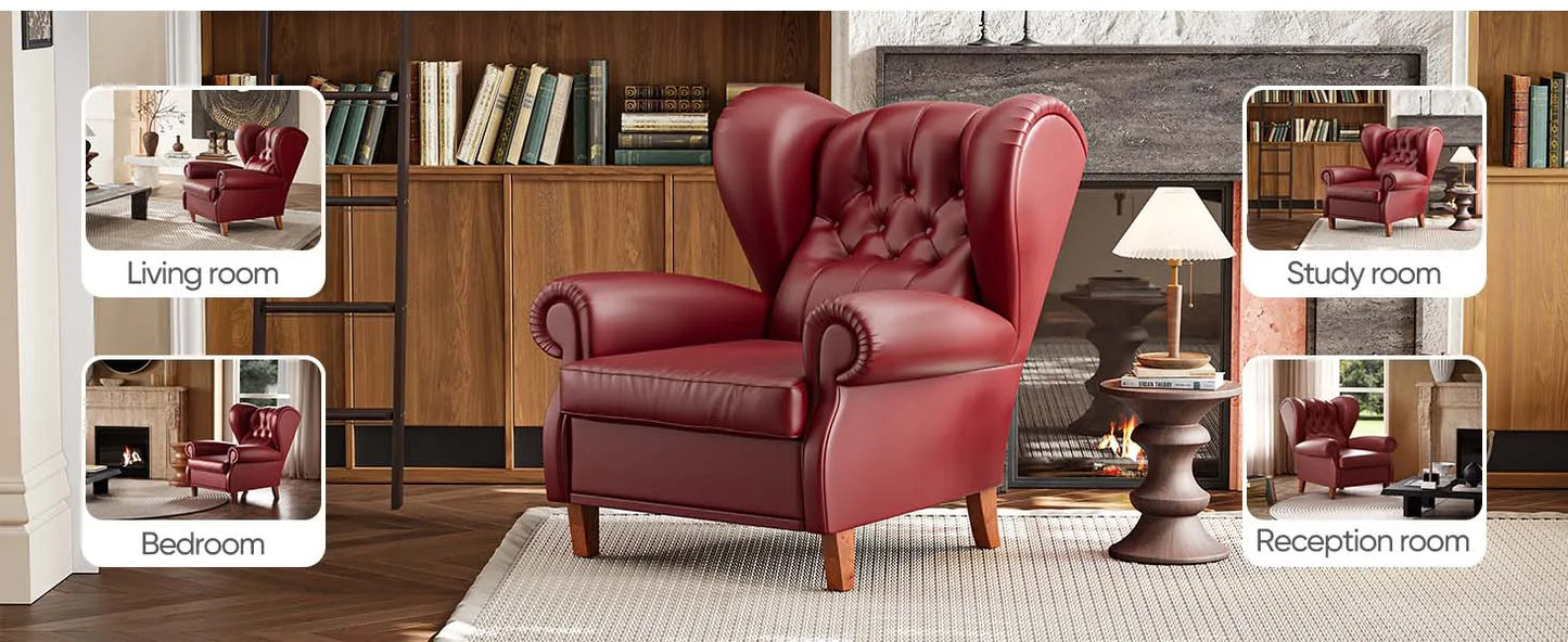 Walt Mid-Century Leather Armchair