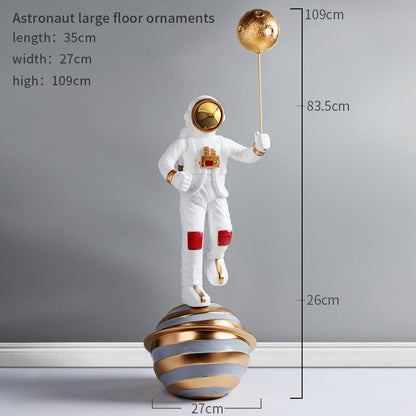 Astronaut Planet Balloon Statue