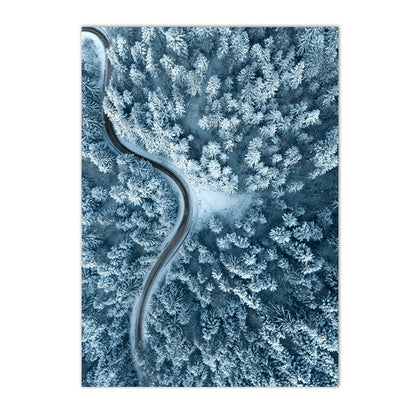 Snow Mountain Forest Winter Canvas Art