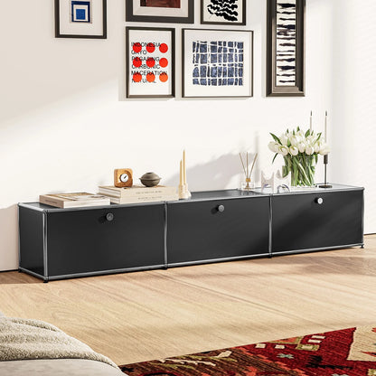 USM Haller Black Modular Storage Cabinet Replica