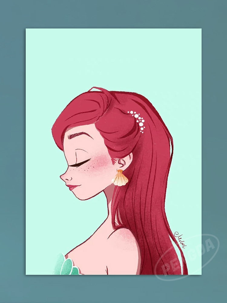 Cartoon Princess Canvas Art