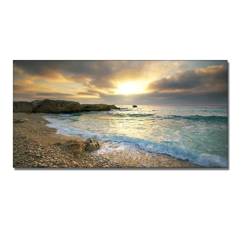 Sunset Seascape Wall Art Canvas