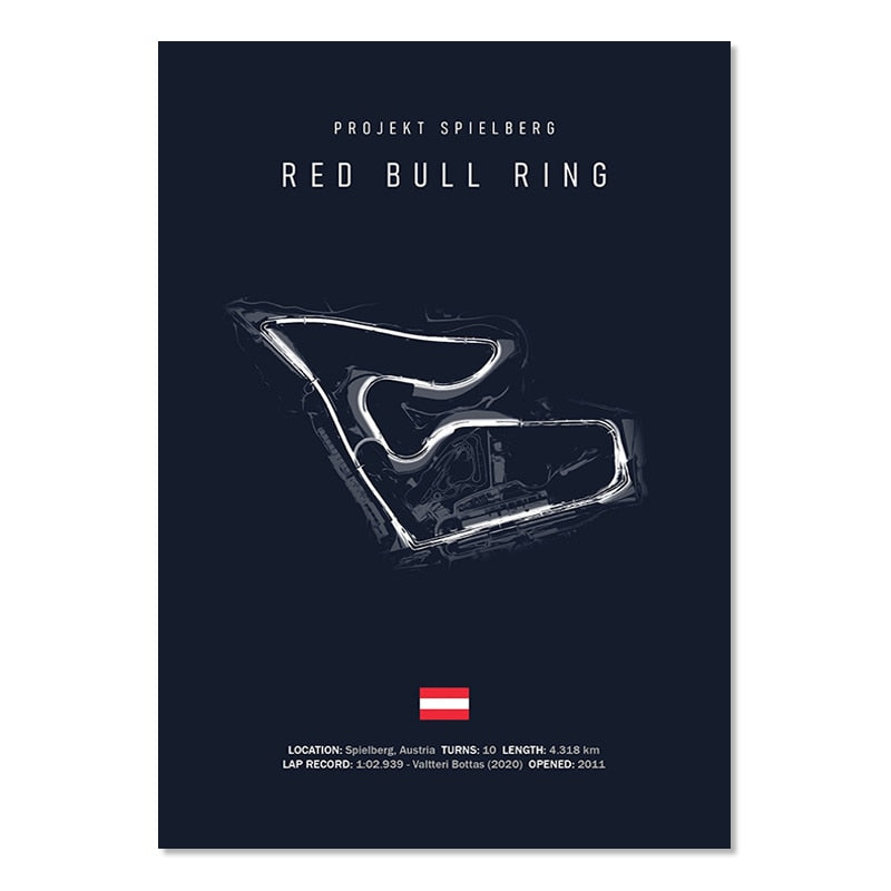 Formula 1 Imola Monaco Track Circuit Canvas Art