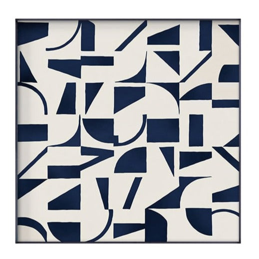 Minimalist Abstract Navy White Bird Canvas Art