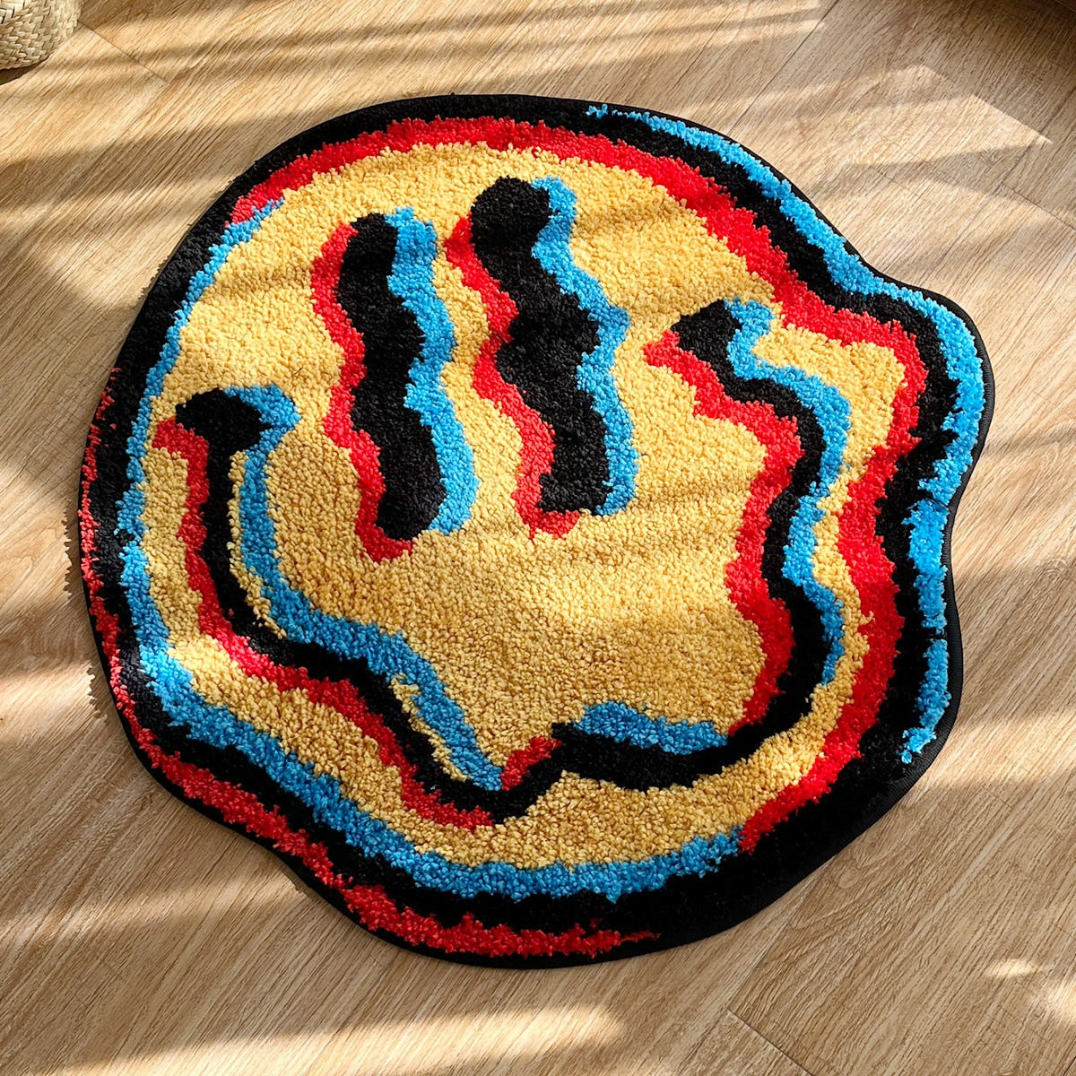 Glitch Smiling Face Rug