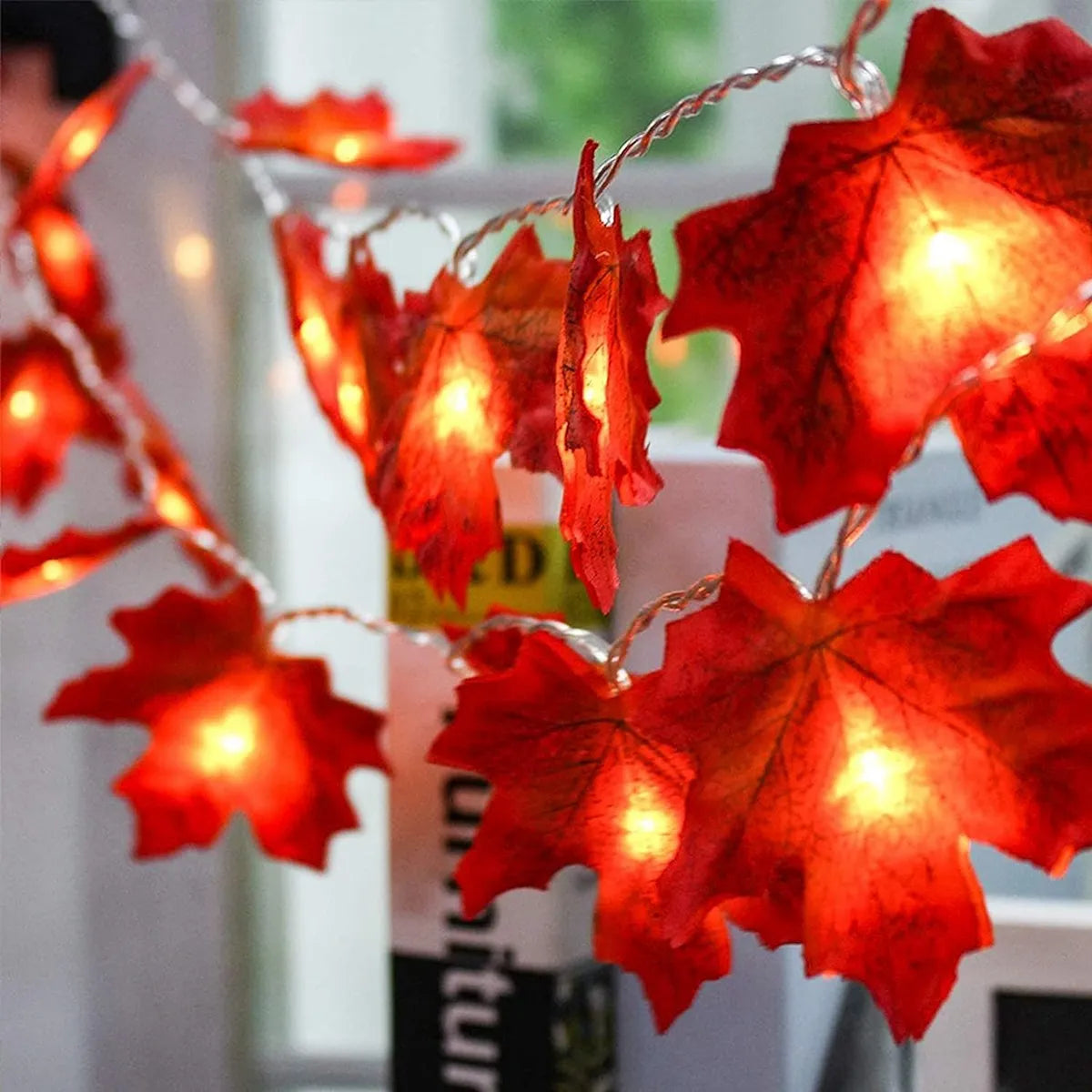 LED Maple Leaf String Lights