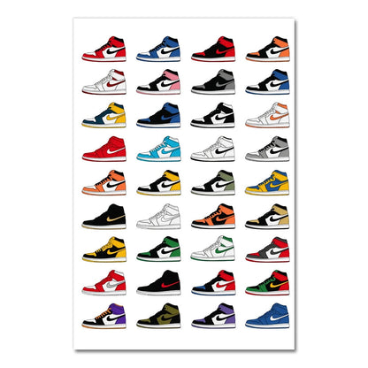 Visual Compendium Of Sneakers Canvas Art