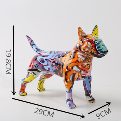 Graffiti Bullterrier Resin Statue