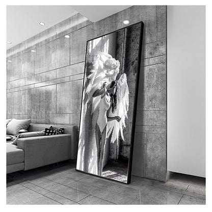 Black and White Sexy Angel Canvas Art