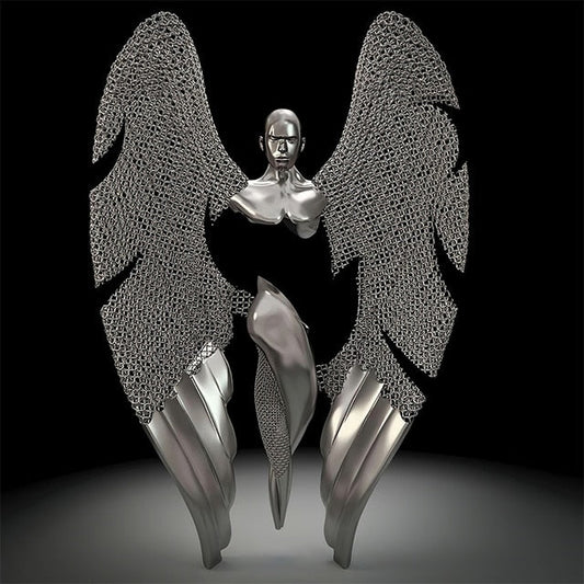 Metal Statue Canvas Art