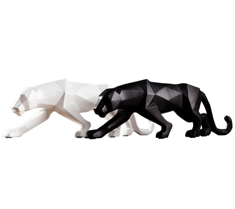 Geometric Panther Statue